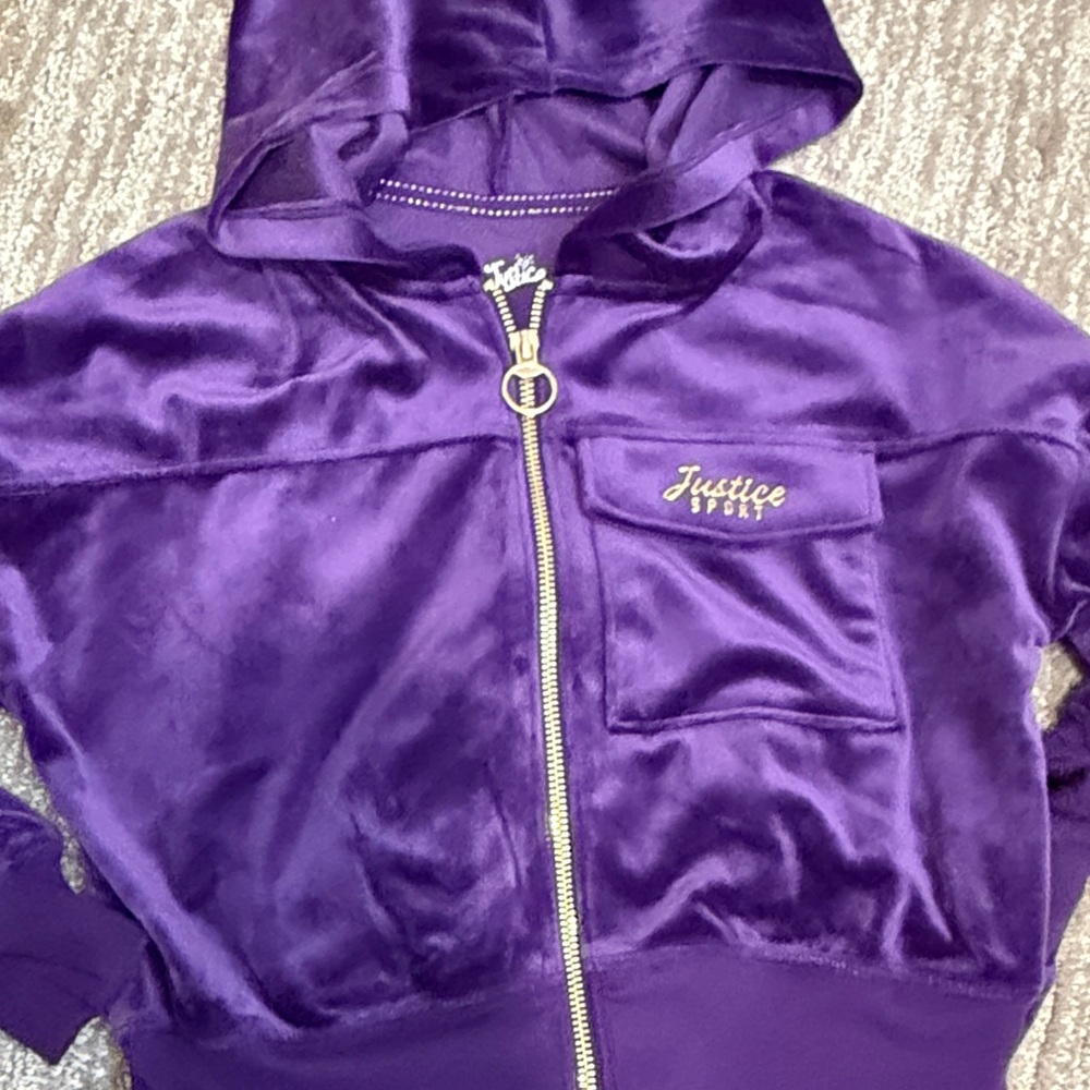 Justice Purple Velour Set - Picture 3 of 4